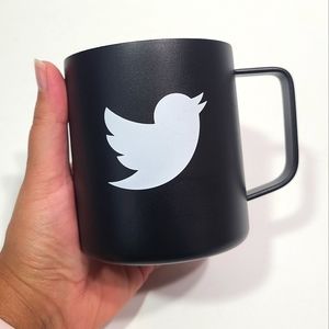 3/$20 Twitter Black Insulated Aluminum Mug